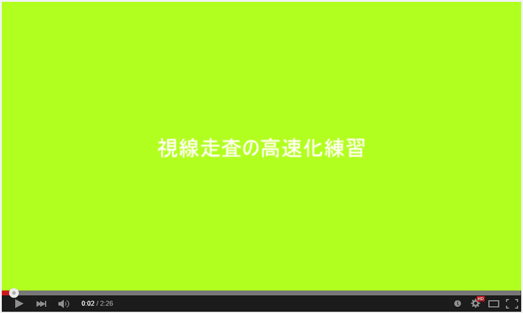 速読−視線走査の高速化練習