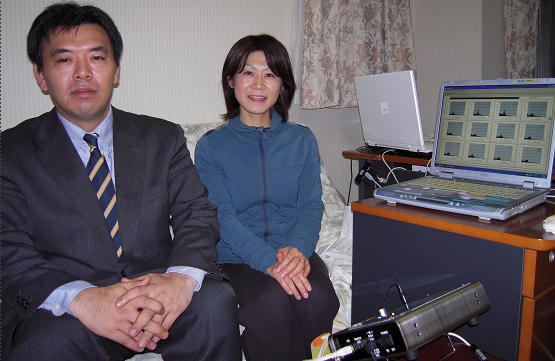 瑜伽さんと若菜さん。セルシネ・エイム研究所 瑜伽さんと若菜さん。