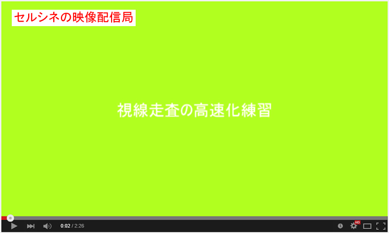 セルシネ・エイム研究所/和田知浩。速読−視線走査の高速化練習 速読−視線走査の高速化練習
