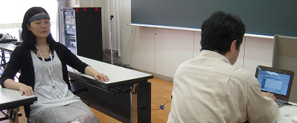 ヒーリングオペラ歌手竹林加寿子さんの基礎脳波を測定。セルシネ・エイム研究所 代表 脳波研究家 和田知浩 ヒーリングオペラ歌手竹林加寿子さんの基礎脳波を測定。