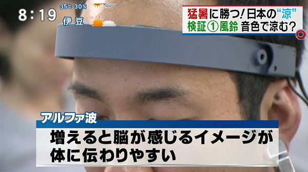 α波が増えるとイメージが・・・−フジテレビ「とくダネ!」2013.7.12セルシネ・エイム研究所 α波が増えるとイメージが・・・−フジテレビ「とくダネ!」2013.7.12