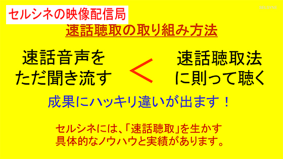 プレゼンテーション・ツール「速話聴取法の概要」