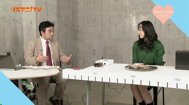 セルシネ・エイム研究所の和田知浩。東京MX「リスアニ！TV」にて、寿美菜子さんのプリティー・フィーバー度を脳波測定。