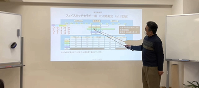 フェイスタッチセラピー前後の脳波測定結果を発表