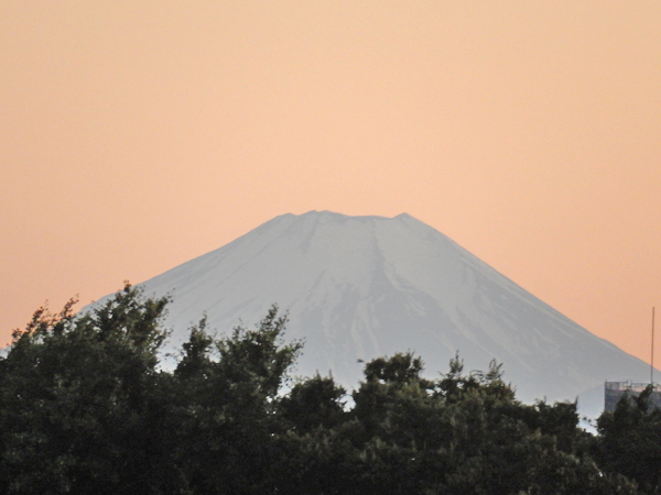 今日も一日ありがとう。風が吹いたせいか、富士山がよく見えます。東京・練馬より