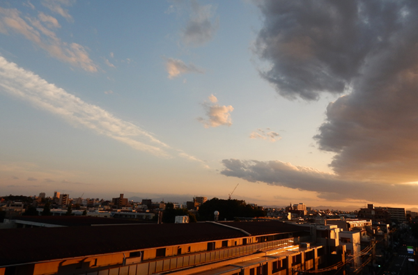 今日も一日ありがとう。風が吹いたので色んな雲が見れました。