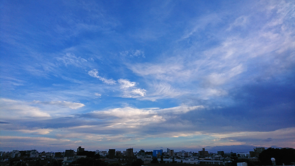 まだまだ日は長いけど、西の方から黄昏れてきました。今日も一日ありがとう。東京・練馬より～