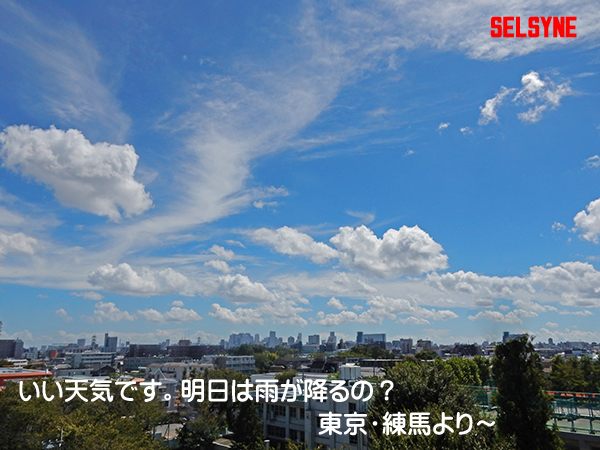 いい天気です。明日は雨が降るの？　東京・練馬より～