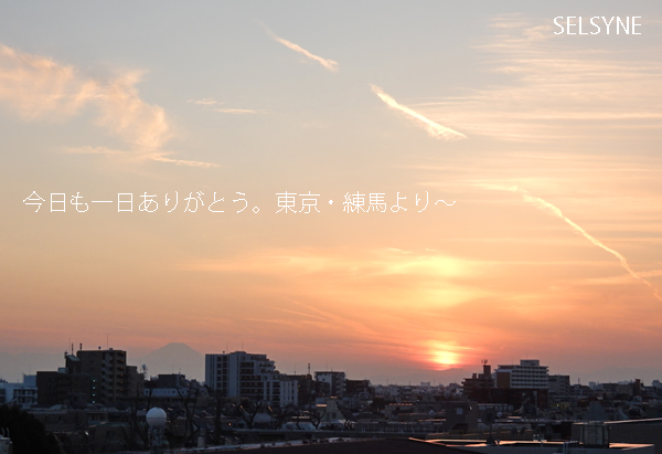 今日も一日ありがとう。東京・練馬より～