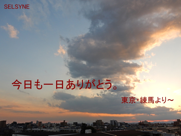 今日も一日ありがとう。　東京・練馬より～