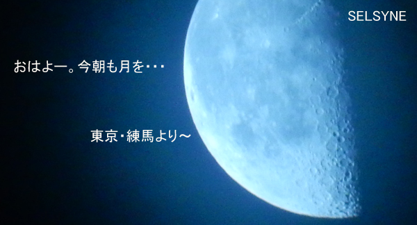 おはよー。今朝も月を・・・ 東京・練馬より~ おはよー。今朝も月を・・・ 東京・練馬より~