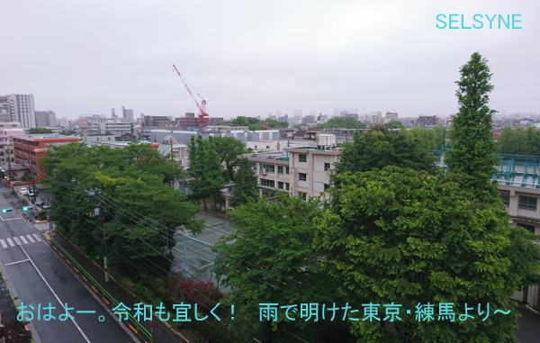 おはよー。令和も宜しく！　雨で明けた東京・練馬より～