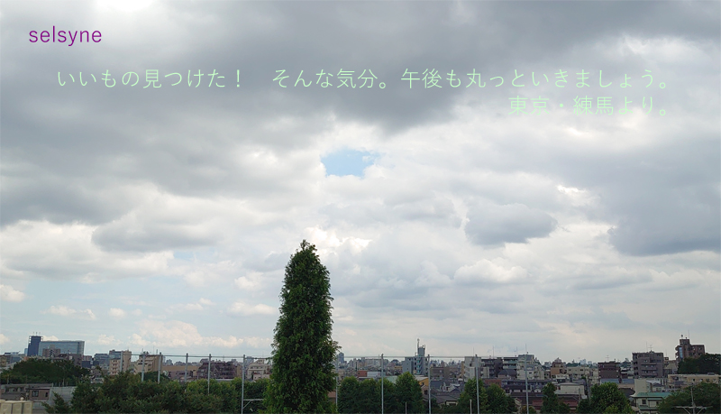 いいもの見つけた！　そんな気分。午後も丸っといきましょう。東京・練馬より。