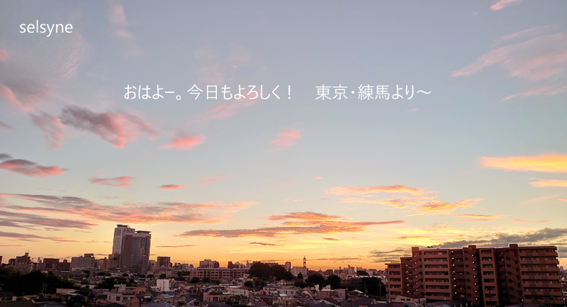 セルシネ・エイム研究所/和田知浩。朝焼 おはよー。今日もよろしく! 東京・練馬より~