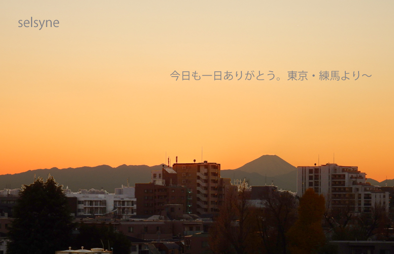 今日も一日ありがとう。東京・練馬より～